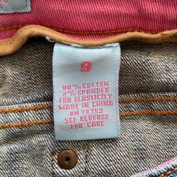 Zana Di Jeans Floral Embroidery + Gems Stretch Denim Pants Boot Cut Blue Size 9 - Picture 13 of 15